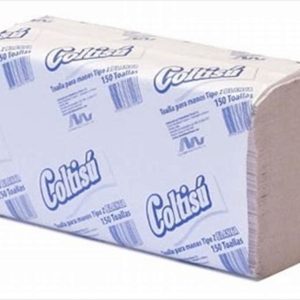 TOALLA PARA MANOS COLTISU EN Z BLANCA * 24 PAR (UNIDAD)