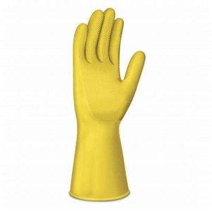 GUANTE NEGRO-AMARILLO CALIBRE 35 (PAR)