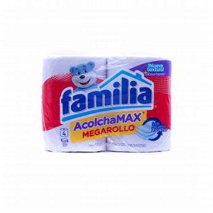 PAPEL HIGIENICO FAMILIA MEGA ROLLO * 8 PAQ * 4 ROLLOS (PACA/CAJA)