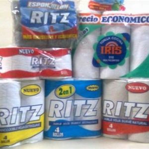 PAPEL HIGIENICO RITZ BLANCO * 1 PAQ * 48 ROLLOS (PACA)
