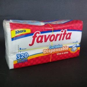 SERVILLETA FAVORITA * 15 PAQ * 320 UNI (UNIDAD)