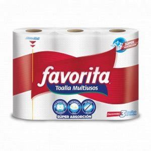 TOALLA FAVORITA * 3 ROLLOS * 8 PAQ (PACA/CAJA)